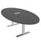 Skutchi Designs 45.25 in W, 84 in L, 29 in H, Engineered Wood Top, Grey HAR-OVL-46x84-T-ELEC-ASIANNIGHT - alternate 1